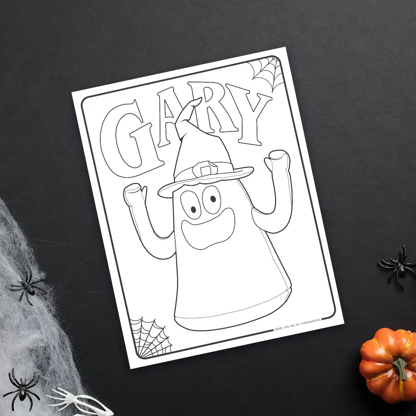 FREE Gary the Ghost Printable Coloring Sheet