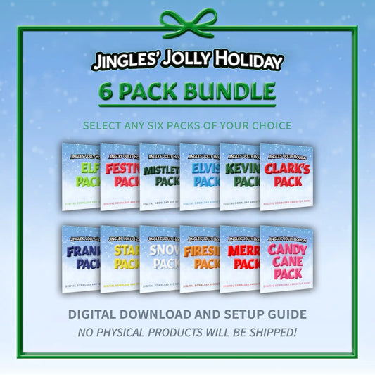 Included packs in Jingles' Six Pack Bundle - singing snowman holiday animations by Trick Ghastly