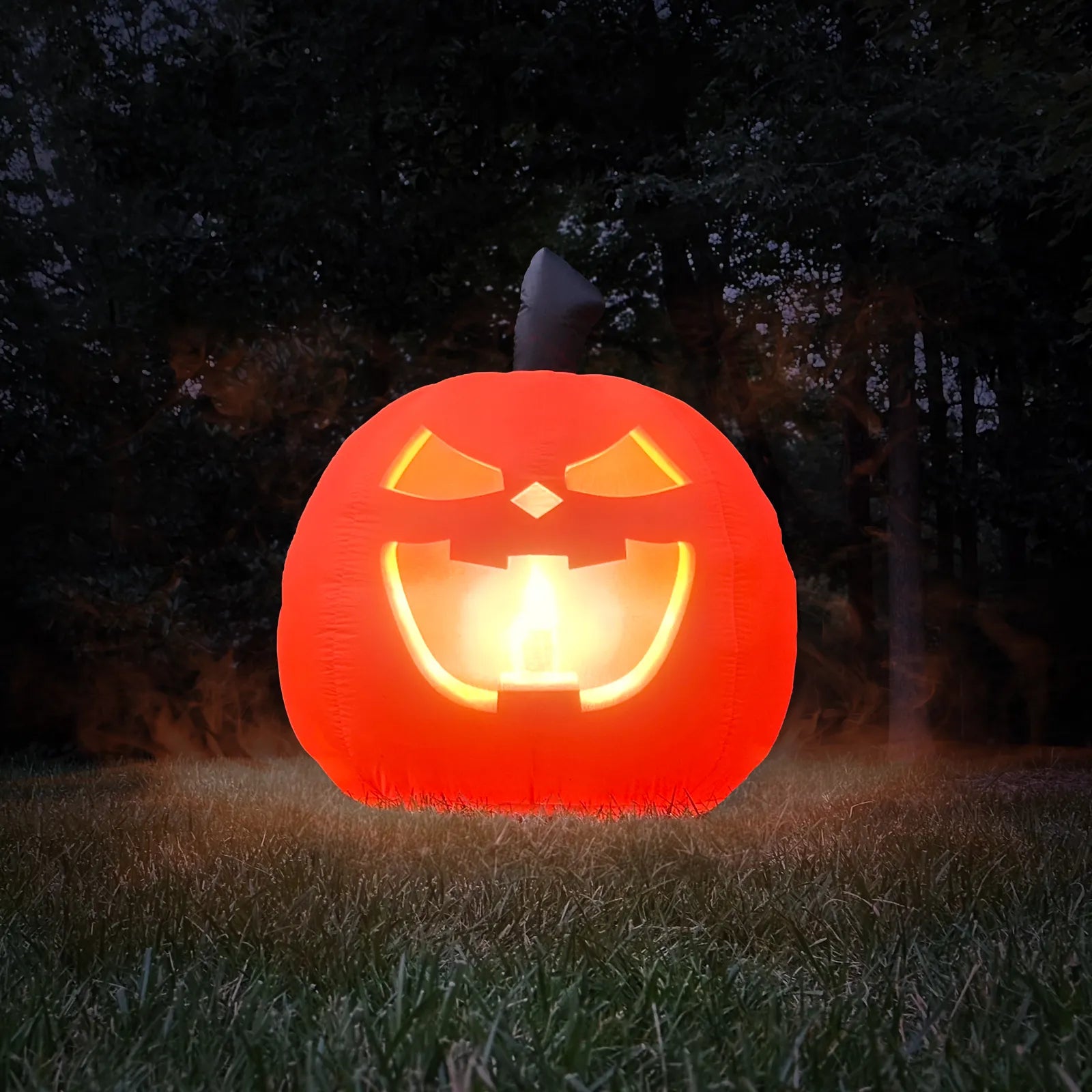 Trick Ghastly inflatable singing pumpkin, lit from within
