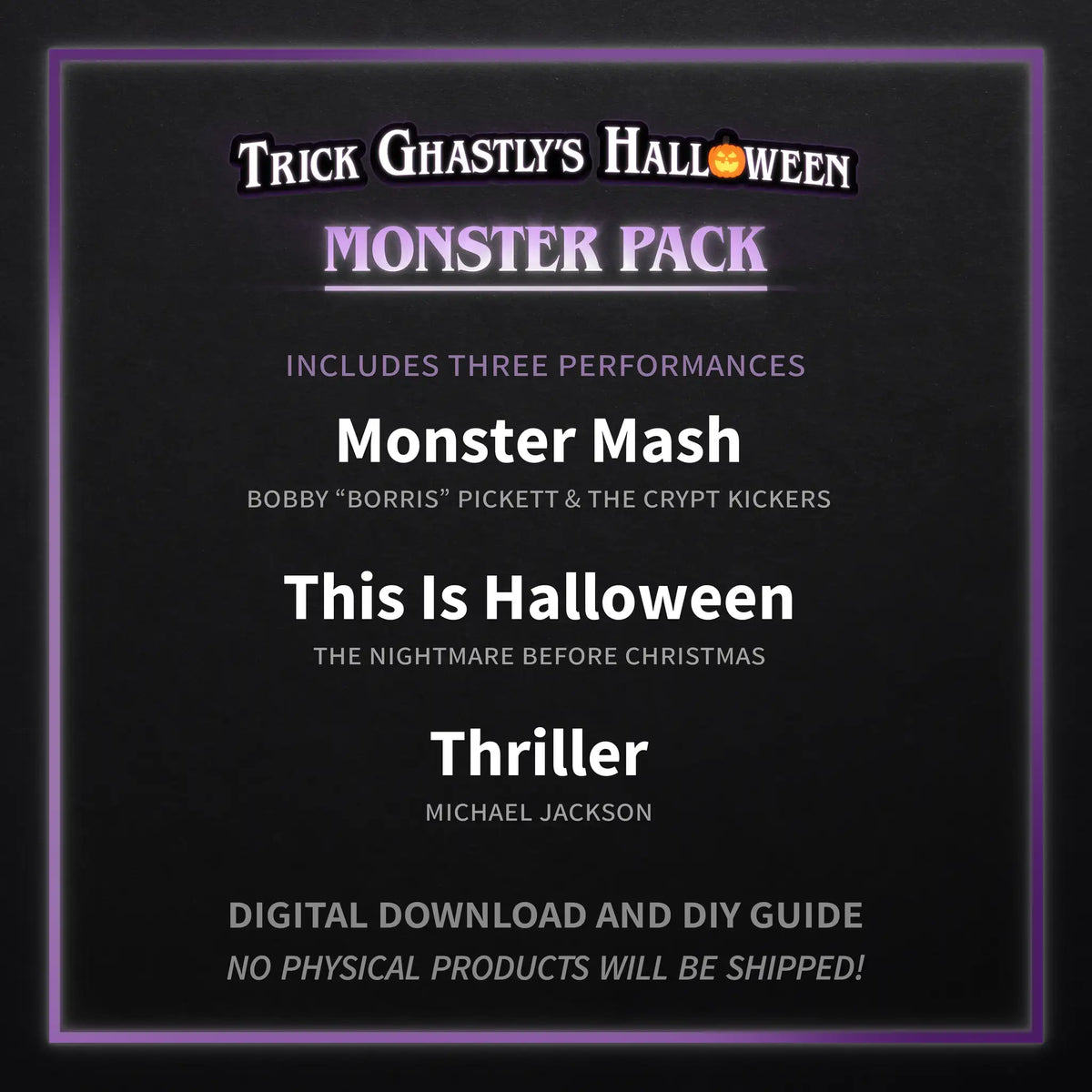 Song list for Monster Pack - singing pumpkin Halloween animation pack by Trick Ghastly