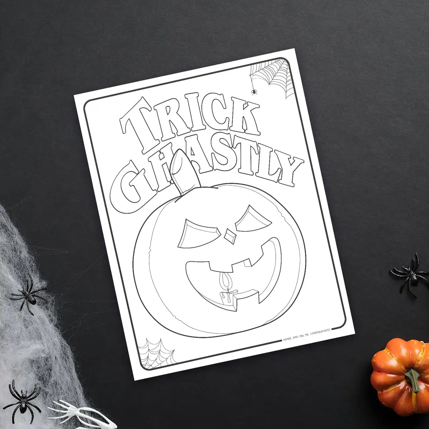 FREE Trick Ghastly Printable Coloring Sheet - free Halloween printable activity by Trick Ghastly