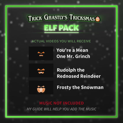 Tricksmas Elf Pack demo video — Trick Ghastly singing pumpkin Christmas performance