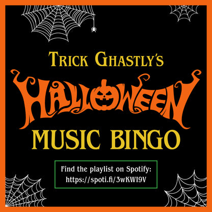 Trick Ghastly's Halloween Music Bingo